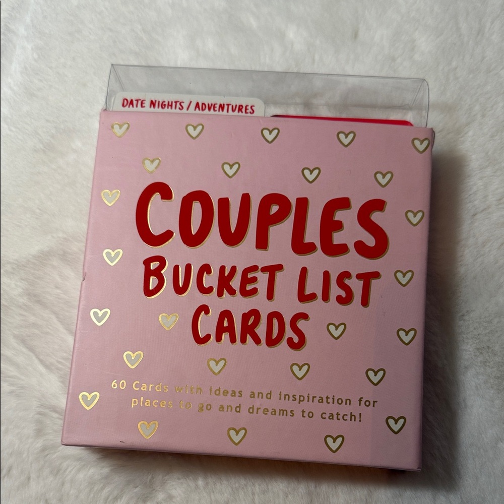 Couples Bucket List Cards - Pink and Gold